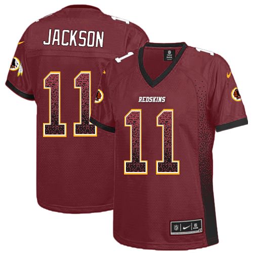 Women's Elite DeSean Jackson Nike Jersey Burgundy Red - #11 Drift Fashion NFL Washington Redskins